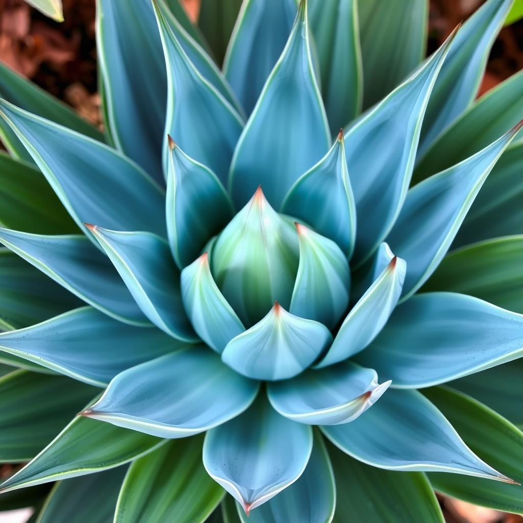 Architectural agave plant with thick, pointed leaves Architectural agave plant with thick, pointed leaves