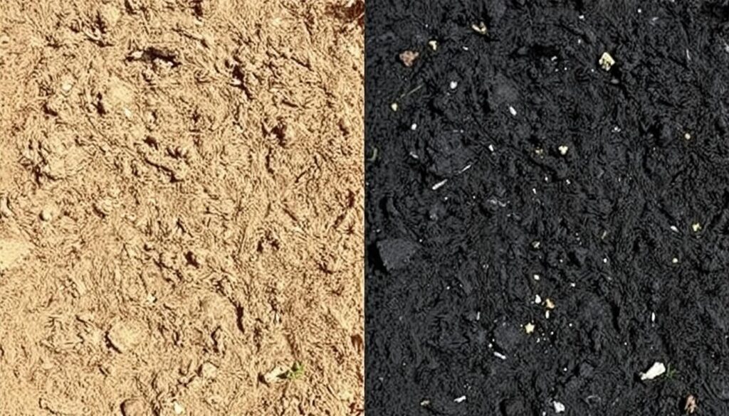 Before and after comparison of garden soil treated with compost and biochar amendments Before and after comparison of garden soil treated with compost and biochar amendments