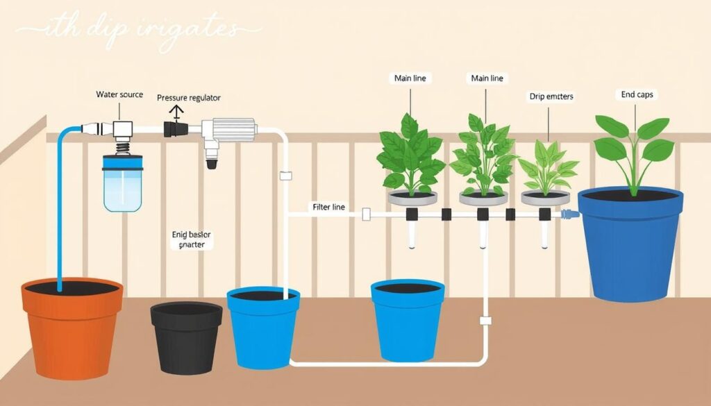 DIY drip irrigation setup diagram for small spaces DIY drip irrigation setup diagram for small spaces