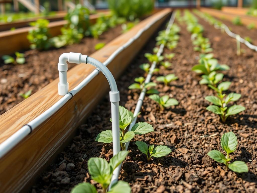 Drip irrigation system adapted for raised garden beds Drip irrigation system adapted for raised garden beds