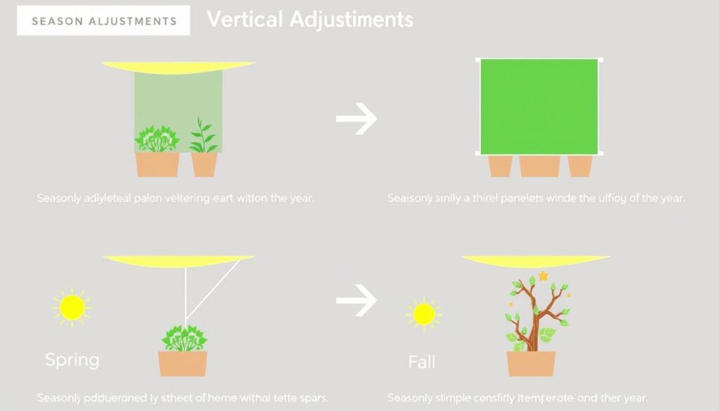 Seasonal adjustments to vertical garden shade covers throughout the year Seasonal adjustments to vertical garden shade covers throughout the year
