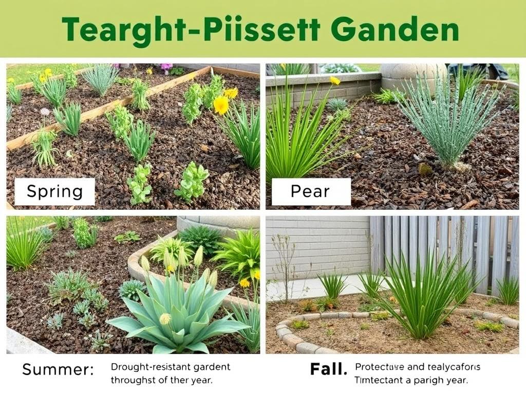 Seasonal maintenance of a drought-resistant garden Seasonal maintenance of a drought-resistant garden