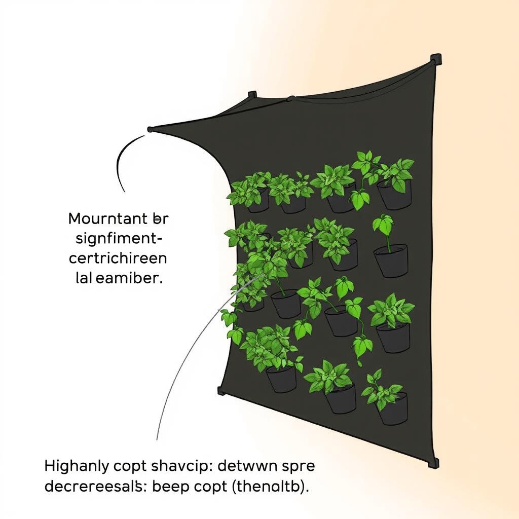 Shade cover design for wall-mounted vertical garden systems Shade cover design for wall-mounted vertical garden systems