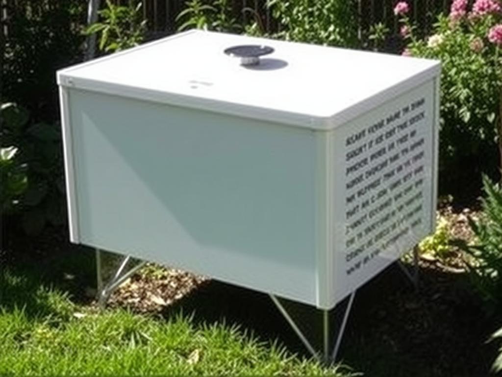 Solar dehydrator positioned for optimal sun exposure Solar dehydrator positioned for optimal sun exposure