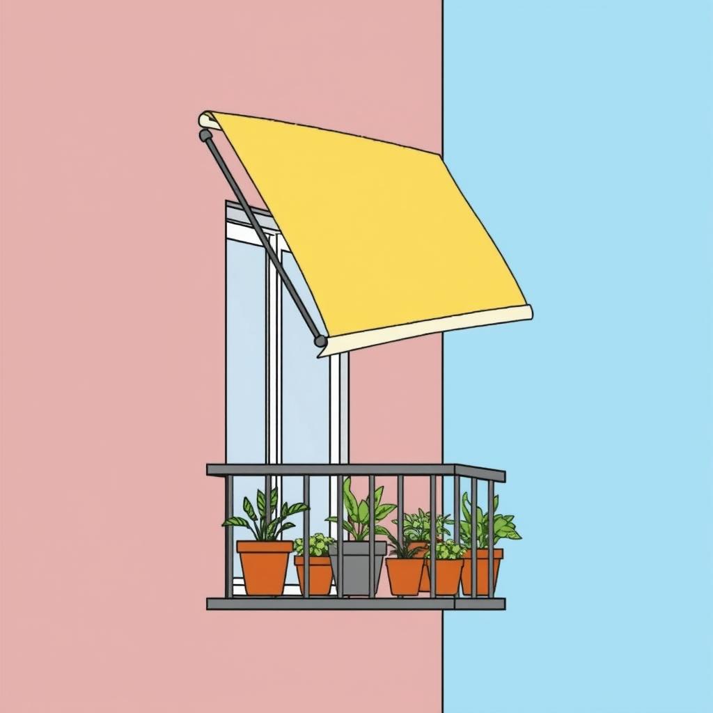 Space-saving shade solution for balcony vertical gardens Space-saving shade solution for balcony vertical gardens