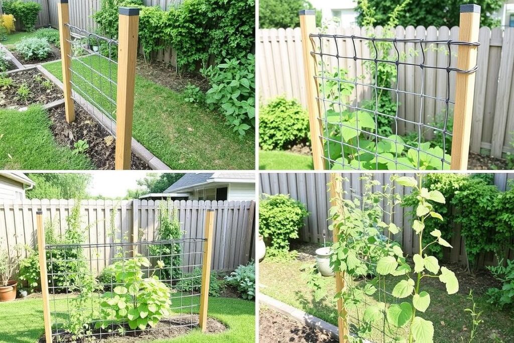 Step-by-step installation of a garden trellis for climbing plants Step-by-step installation of a garden trellis for climbing plants