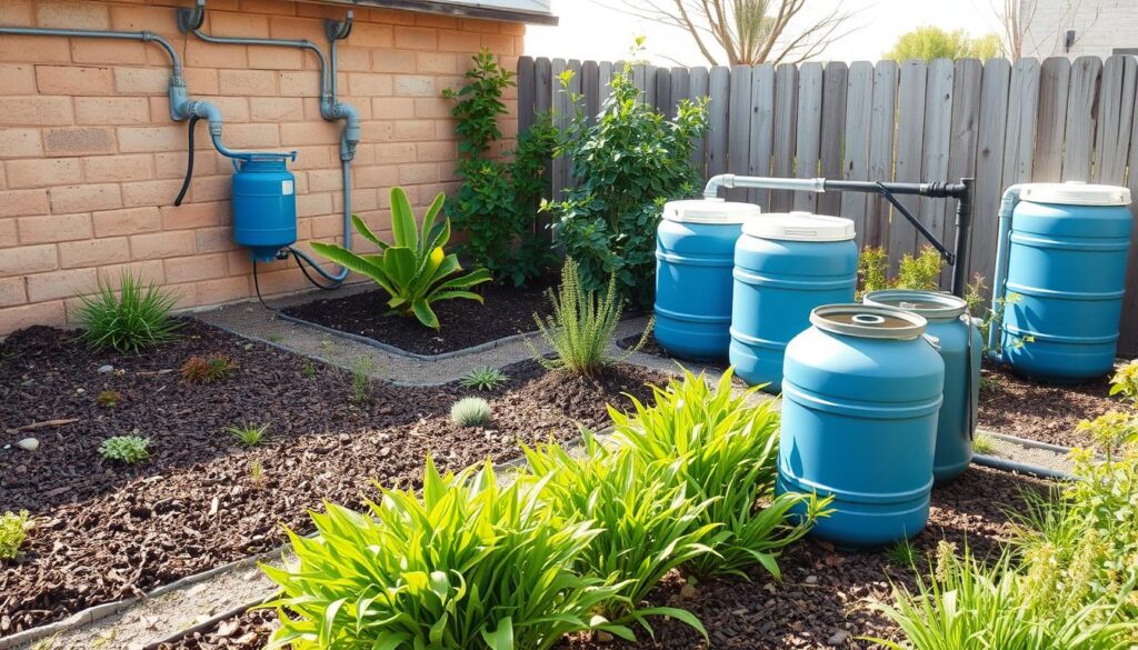 Water-efficient garden using rainwater harvesting in a low-rainfall area Water-efficient garden using rainwater harvesting in a low-rainfall area